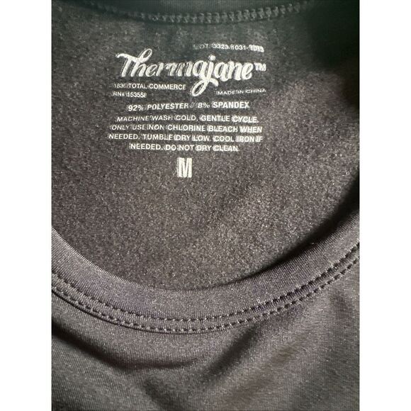 Thermajane Womens Base Layer Shirt Size Medium Crew Neck Long Sleeve - Fleece - Picture 3 of 3